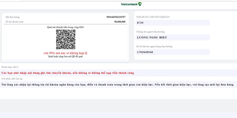 Quét mã QR xuất hiện bằng ứng dụng ngân hàng của bạn